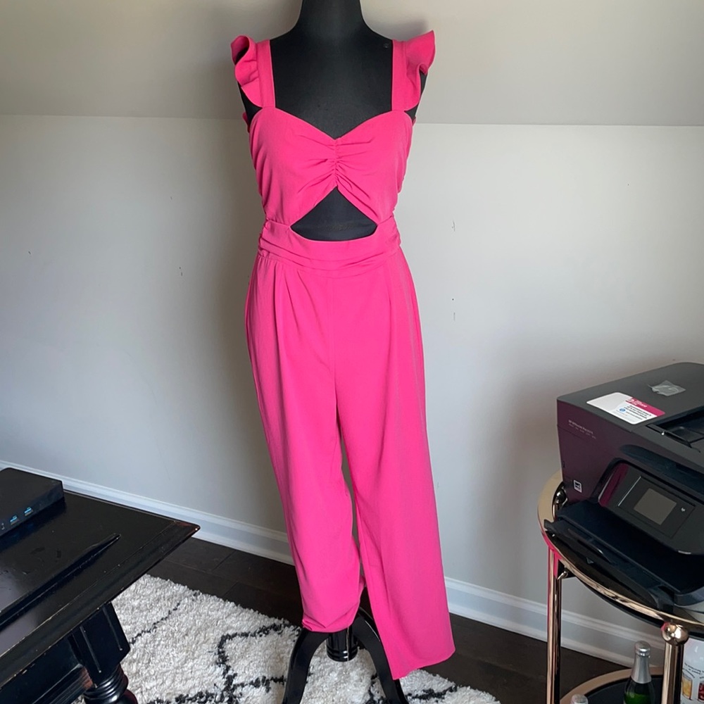 Hot pink Lovers + Friends jumpsuit
